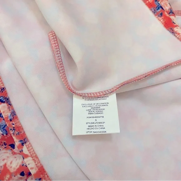 Floral Sleeveless Dress. Pink and Blue - Picture 14 of 17